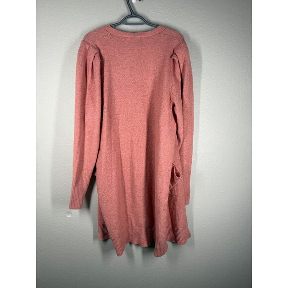 NWT Express Womens Pink Longline Cardigan Sz S Open Front Soft Cozy Warm - Picture 4 of 7